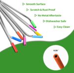 Lazycorner 16 Pcs Metal Straw Reusable 8.5" 10.5" 6mm Stainless Steel Straws for Kids,20oz-32oz, Silver Drinking Straws with Silicone Tips, 4 Straw Cleaner Brush, 1 Travel Case - Image 4