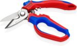 KNIPEX Tools Stainless steel 95 05 20 US Angled Electricians' Shears, 6-1/4", Red/Blue - Image 3