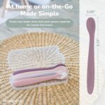 WeeSprout Silicone Baby Spoons - First Stage Infant Feeding Utensils With Soft-Tip, Bendable Kitchenware for Parent & Self-Feeding, Ultra-Durable, Dishwasher Safe, Travel Case, Set of 3 - Image 4