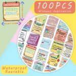 100PCS Mental Health Awareness Stickers, Positive Affirmation Reminder Decals for Adults, Inspirational Self-Care Quotes, Mindfulness Psychology Stickers for Journal, Scrapbook, Planner - Image 3