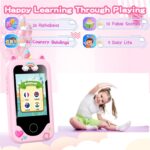 Kids Smart Phone with Dual Camera, Game & Music Player, Toddler Learning Play Toy Cell Phone, Gifts for Girls, Christmas, Birthday, Age 3-10, Light Pink - Image 5