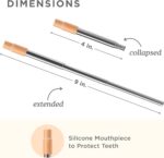 ZOKU Reusable Metal Straw with Case for Travel, Orange - Collapsible Stainless Steel Drinking Straw with Silicone Tip and Cleaner Brush, Ideal for Key Chains, Pockets, Purses - Image 4
