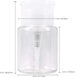 PANA 3oz Push Down Pump Dispenser Flip Top Cap Refillable Empty Bottle - Color: Clear - Lockable Travel Cosmetic Packaging Empty Bottle for Nail Polish Manicure - Image 3