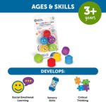 Learning Resources Rainbow Emotion Fidget Poppers, Sensory Toys, Social-Emotional Learning ,Sensory Toys for Toddlers, SEL Skills,Fine Motor Skills, Ages 3+,5 Pieces - Image 4