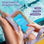27L Beach Bags for Women, Iridescent Beach Tote Bag with Makeup Bag & Phone Pouch - Waterproof Clear Tote Bag - Image 7
