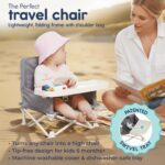 Hiccapop OmniBoost Travel Booster Seat with Tray for Baby, Dining Table, Camping, Beach, Grandma’s | Folding Portable Tip-Free Design Straps to Kitchen Chairs - Image 3