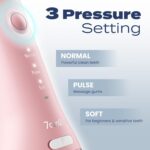 7AM2M Portable Water Flosser Cordless, Water Flosser with 3 Modes and 2 Jet Tips, USB C Rechargeable, IPX7 Waterproof, Dental Water Flosser for Travel and Home Use (Pink) - Image 3