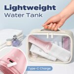 7AM2M Portable Water Flosser Cordless, Water Flosser with 3 Modes and 2 Jet Tips, USB C Rechargeable, IPX7 Waterproof, Dental Water Flosser for Travel and Home Use (Pink) - Image 8