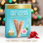 Moisturizing Socks - Gel Silicone Aloe Spa Socks (Up to Size 8.5) Infused with Vitamin E & JoJoba Oil - Self Care Gifts for Women, Spa Gifts for Women, Stocking Stuffers for Adults - Image 5