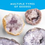 National Geographic Break Open 10 Premium Geodes – Includes Goggles & 2 Display Stands - Great STEM Science Kit, Geology Gift for Kids, Break Your Own Geodes with Crystals - Image 5