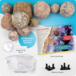 National Geographic Break Open 10 Premium Geodes – Includes Goggles & 2 Display Stands - Great STEM Science Kit, Geology Gift for Kids, Break Your Own Geodes with Crystals - Image 7