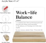 Work Life Balance Definition Decor Sign, Inspirational Gifts for Women Friends Acrylic Plaque - Image 4