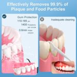 300mL Water Flosser Cordless - Rechargeable Travel Water Flossers for Teeth Cleaning with 5 Pressure Settings, 4 Tips, IPX7 Waterproof for Teeth Cleaning - Image 3