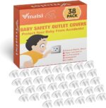 Vmaisi 38 Pieces Clear Outlet Covers Baby Proofing - Electrical Safety ChildProof Plug Protector - (Clear, 38 Pack) - Image 5