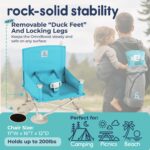 Hiccapop OmniBoost Travel Booster Seat with Tray for Baby | Folding Portable Seat for Dining Table, Camping, Beach, Grandma’s | Tip-Free Design Straps to Kitchen Chairs - Image 4