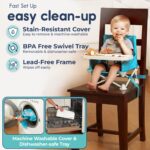 Hiccapop OmniBoost Travel Booster Seat with Tray for Baby | Folding Portable Seat for Dining Table, Camping, Beach, Grandma’s | Tip-Free Design Straps to Kitchen Chairs - Image 5