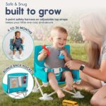 Hiccapop OmniBoost Travel Booster Seat with Tray for Baby | Folding Portable Seat for Dining Table, Camping, Beach, Grandma’s | Tip-Free Design Straps to Kitchen Chairs - Image 6