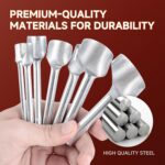 7Pcs Leather Craft Tools Precision Arc-Shaped Half Round Punch Set & Edge Cutters for Belt, Wallet, and Bag Making (Sizes from 10mm to 40mm) - Image 5