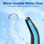 Water Flosser Dental Pick for Teeth, Portable Oral Irrigator Teeth Cleaner with High Water Pressure 5 Jet Tips, IPX7 Rechargeable Travel Water Flossing for Brace Orthodontic Gum Care - Image 3