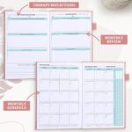 Mental Health Journal for Women and Men - Anxiety & Guided Journal with Mood & Habit Tracker - Take 5 Minuets Everyday - 91 Days Self Care Journal with Prompts, Pink - Image 5