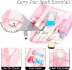 Iridescent Clear Beach Bag for Women, Large Pool Tote Cruise Vacation Essentials - Waterproof, Zipper Closure - Image 5