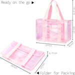 Iridescent Clear Beach Bag for Women, Large Pool Tote Cruise Vacation Essentials - Waterproof, Zipper Closure - Image 8