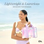 Case-Mate Soap Bubble Small Beach Tote - Iridescent Beach Bag with Crossbody Strap for Women - Waterproof, Tip-Proof, Foldable & Washable - Tote Bag for Pool, Travel and Vacation - Image 4