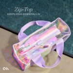 Case-Mate Soap Bubble Small Beach Tote - Iridescent Beach Bag with Crossbody Strap for Women - Waterproof, Tip-Proof, Foldable & Washable - Tote Bag for Pool, Travel and Vacation - Image 5