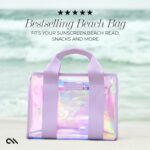Case-Mate Soap Bubble Small Beach Tote - Iridescent Beach Bag with Crossbody Strap for Women - Waterproof, Tip-Proof, Foldable & Washable - Tote Bag for Pool, Travel and Vacation - Image 10