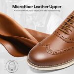 HEEZ Men's Dress Sneakers, Casual Dress Shoes for Men Comfortable, Wingtip Business Formal Oxfords Shoes for Office Work Wedding Travel Daily - Image 4