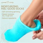 Moisturizing Socks - Gel Silicone Aloe Spa Socks (Sizes 9-11) Infused with Vitamin E & JoJoba Oil - Self Care Gifts for Women, Spa Gifts for Women, Stocking Stuffers for Adults - Image 3