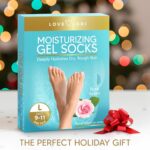 Moisturizing Socks - Gel Silicone Aloe Spa Socks (Sizes 9-11) Infused with Vitamin E & JoJoba Oil - Self Care Gifts for Women, Spa Gifts for Women, Stocking Stuffers for Adults - Image 5