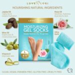 Moisturizing Socks - Gel Silicone Aloe Spa Socks (Sizes 9-11) Infused with Vitamin E & JoJoba Oil - Self Care Gifts for Women, Spa Gifts for Women, Stocking Stuffers for Adults - Image 6