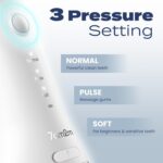 7AM2M Portable Water Flosser Cordless, Water Flosser with 3 Modes and 2 Jet Tips, USB C Rechargeable, IPX7 Waterproof, Dental Water Flosser for Travel and Home Use (White) - Image 3