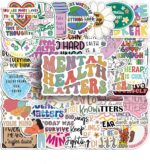 100Pcs Mental Health Stickers Mental Health Matters Awareness Vinyl Laptops Decals Kids Teens Adults Gifts Therapist Water Bottles Bumper Helmet Book Decorative Doctor Reward Stickers - Image 8