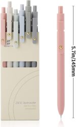 Ddaowanx Gel Pens, 6 Pcs 0.5mm Quick Dry Black Ink Pens Fine Point Smooth Writing Pens, Cute Office School Supplies Gifts for Women - Image 3