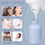 6.8oz Travel Bottles for Toiletries, Empty Plastic Squeeze Bottles with Flip Cap, Lotion Container for Toiletries Travel Size Shampoo and Conditioner (3 pack, bule) - Image 3
