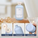 6.8oz Travel Bottles for Toiletries, Empty Plastic Squeeze Bottles with Flip Cap, Lotion Container for Toiletries Travel Size Shampoo and Conditioner (3 pack, bule) - Image 4