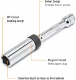 GEARWRENCH 5 Pc. 3/8" Drive 6 Pt. Magnetic Swivel Spark Plug Socket Set, 80601 , Black - Image 3