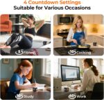 EooCoo Office Desk Timer Cube, Visual Pomodoro Timer with Gravity, Countdown 5/10/25/50 Min, Rechargeable Productivity Tool for Classroom, Kitchen, Gym, Yoga, College School Supplies Cool Gadgets - Image 6