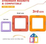 Coodoo Upgraded Magnetic Blocks Tough Tiles STEM Toys for 3+ Year Old Boys and Girls Learning by Playing Games for Toddlers Kids, Compatible with Major Brands Building Blocks - Starter Set - Image 3