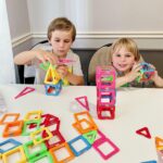 Coodoo Upgraded Magnetic Blocks Tough Tiles STEM Toys for 3+ Year Old Boys and Girls Learning by Playing Games for Toddlers Kids, Compatible with Major Brands Building Blocks - Starter Set - Image 4