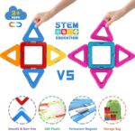 Coodoo Upgraded Magnetic Blocks Tough Tiles STEM Toys for 3+ Year Old Boys and Girls Learning by Playing Games for Toddlers Kids, Compatible with Major Brands Building Blocks - Starter Set - Image 5