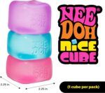 Schylling NeeDoh Nice Cube -Sensory Squeeze Toy with Super Solid Squish - 2.25" Cube - Image 5