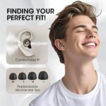 Noise Cancelling Ear Plugs for Sleeping, Reusable Silicone Ear Plugs for Noise Reduction, Soft Hearing Protection with 8 Ear Tips for Concerts, Work, Shooting, and Travel(Black) - Image 7