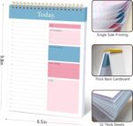 To Do List Notepad - Daily Planner Notepad Undated 52 Sheets Tear Off, 6.5" x 9.8" Checklist Productivity Organizer with Hourly Schedule for Tasks - Image 4