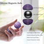 Silicone Magnetic Balls Fidget Toys for Adults & Teens,4PCS Stress Relief Sensory Toys for Autism ADHD Anxiety,Fun Textures Gadgets,Office Desk Toy,Stocking Stuffer for Men Women Teen Gift - Image 3