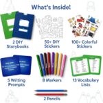 Skillmatics Storybook Art Kit - Create Adventure Stories, DIY Craft & Writing Kit with 300+ Stickers, Scrapbooking & Journal Activity, Christmas Gifts for Kids Ages 5, 6, 7, 8, 9, 10 - Image 3