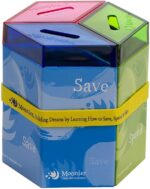 Classic MoonJar Award Winning SAVE SPEND SHARE Educational Tin Toy Bank with Passbook| Moneybox for Children 3+ Years | Teaches Responsible Money Management & Financial Skills - Image 3