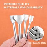 7pcs Arc-Shaped DIY Leather Craft Tools Quarter Circle Punch & Edge Cutter for Strap Belts, Wallets & Bags (10-40mm) 1 - Image 5